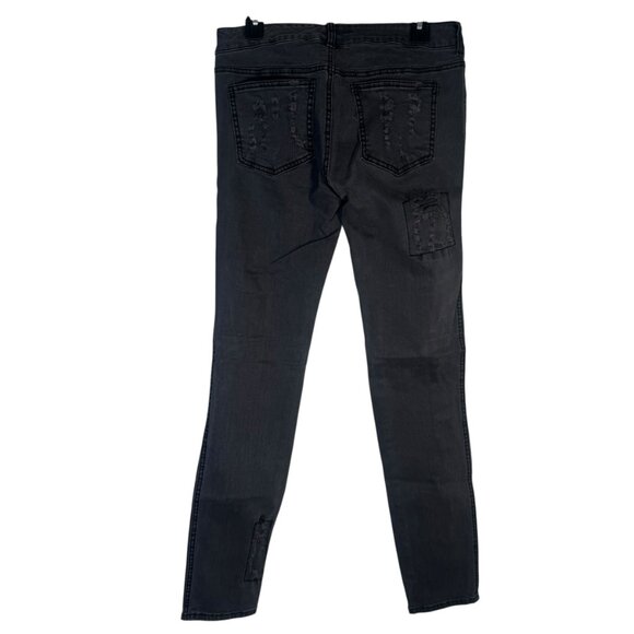 Royal Bones Gray Distressed Skinny Jeans Pants Goth Punk Emo Metal Hot Topic 9 - Picture 5 of 6